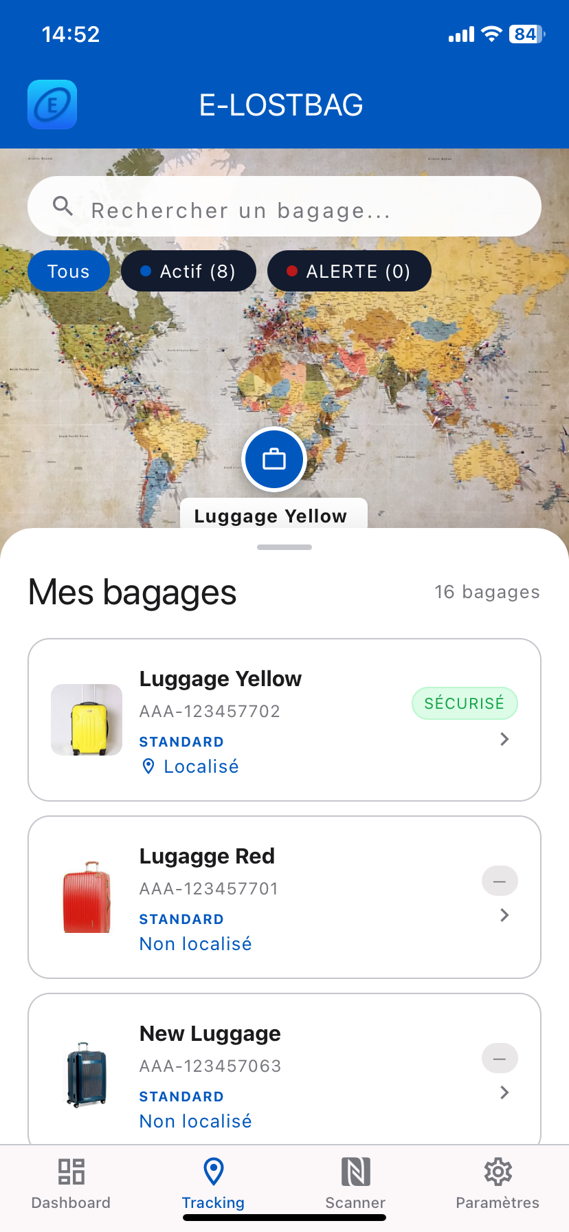 Suivi des bagages