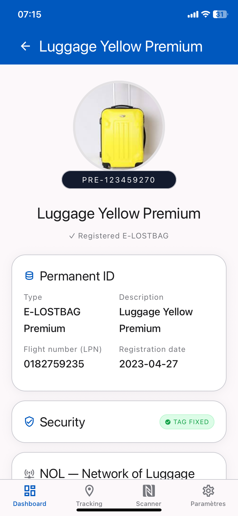 Tag details