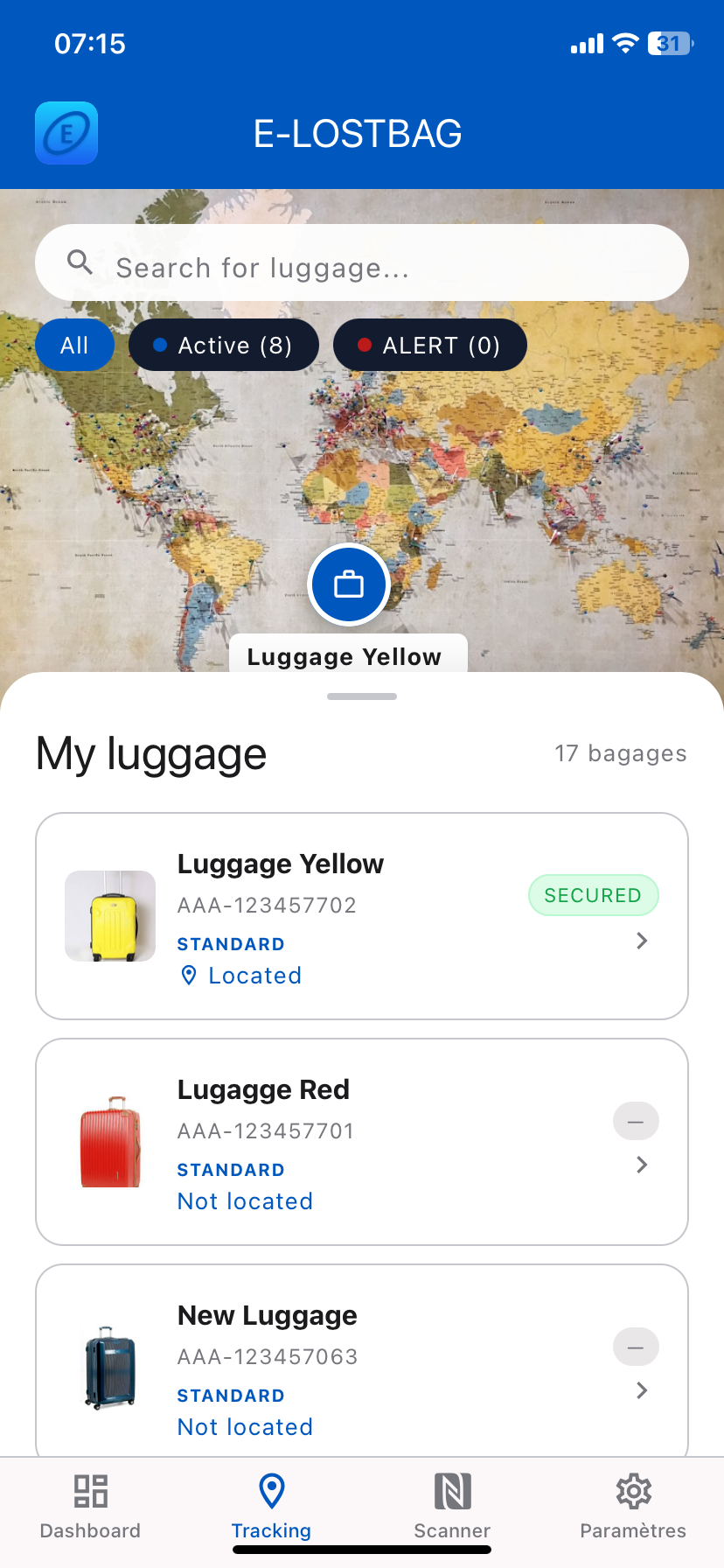 Luggage tracking